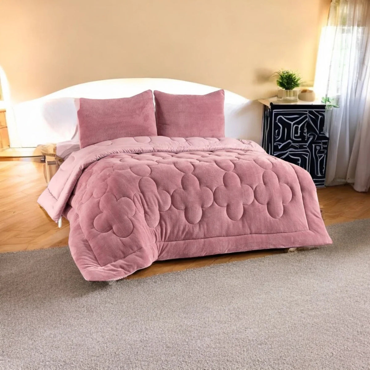 Welsoft Tek Kişilik Uyku Seti Gül Kurusu