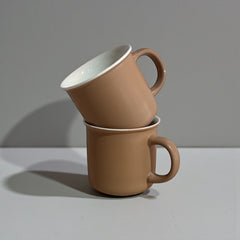 İkili 350 ML Mug Kupa Bardak Kapuçino