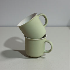 İkili 350 ML Mug Kupa Bardak Yeşil