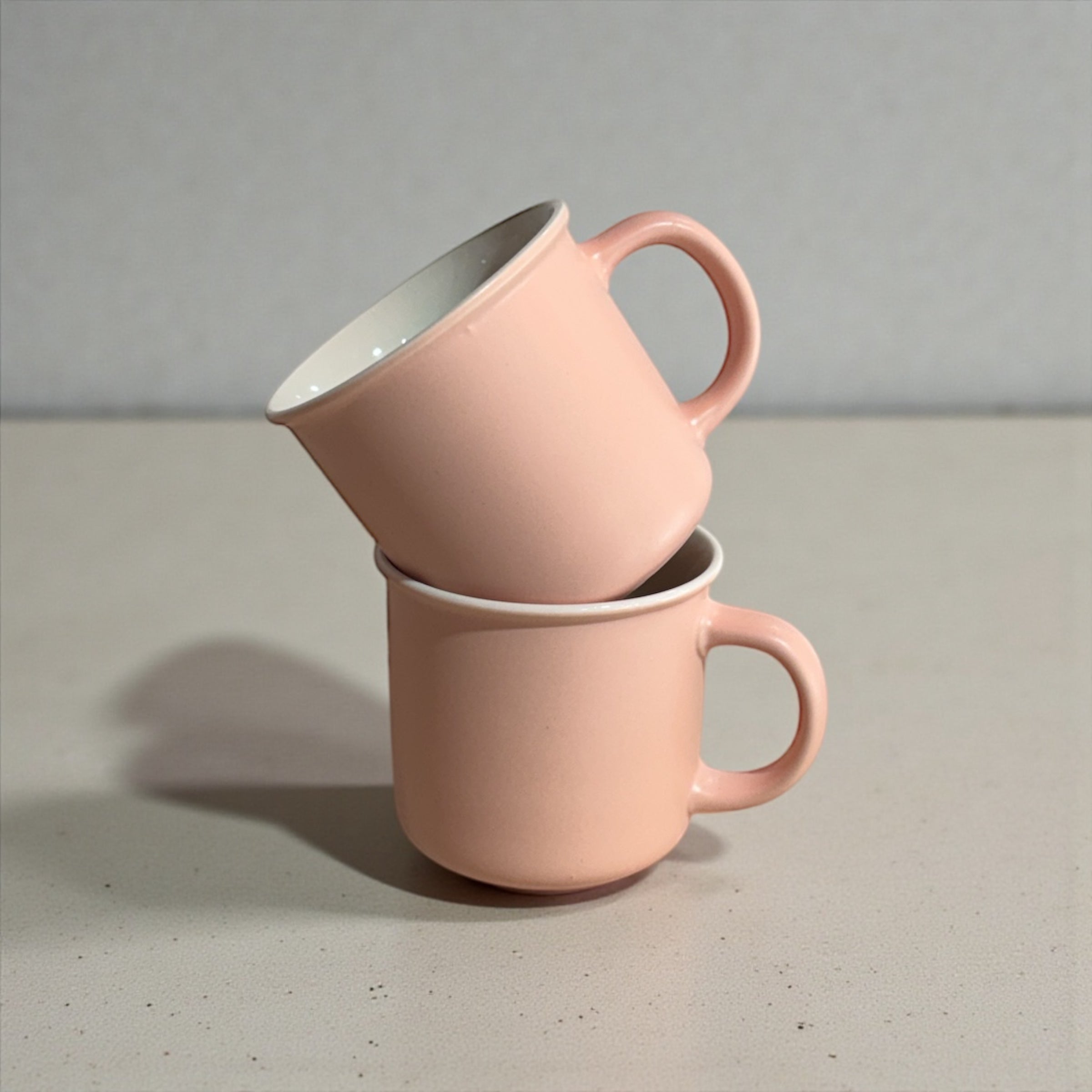 İkili 350 ML Mug Kupa Bardak Pembe