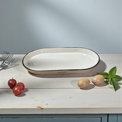 Oval 29 x 16 Sunum Tabağı Beyaz