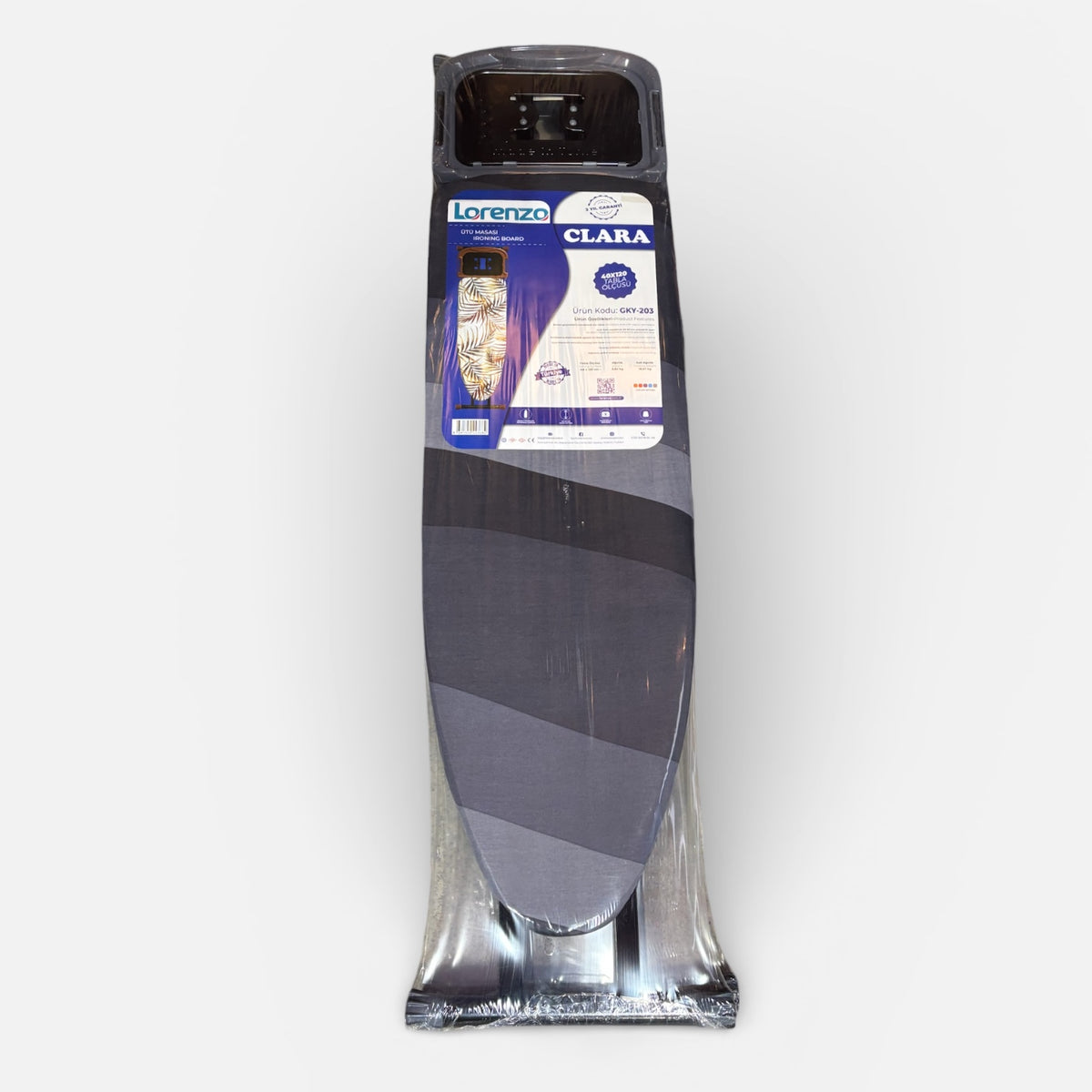 Lorenzo Damla 40x120 cm Ütü Masası Gri