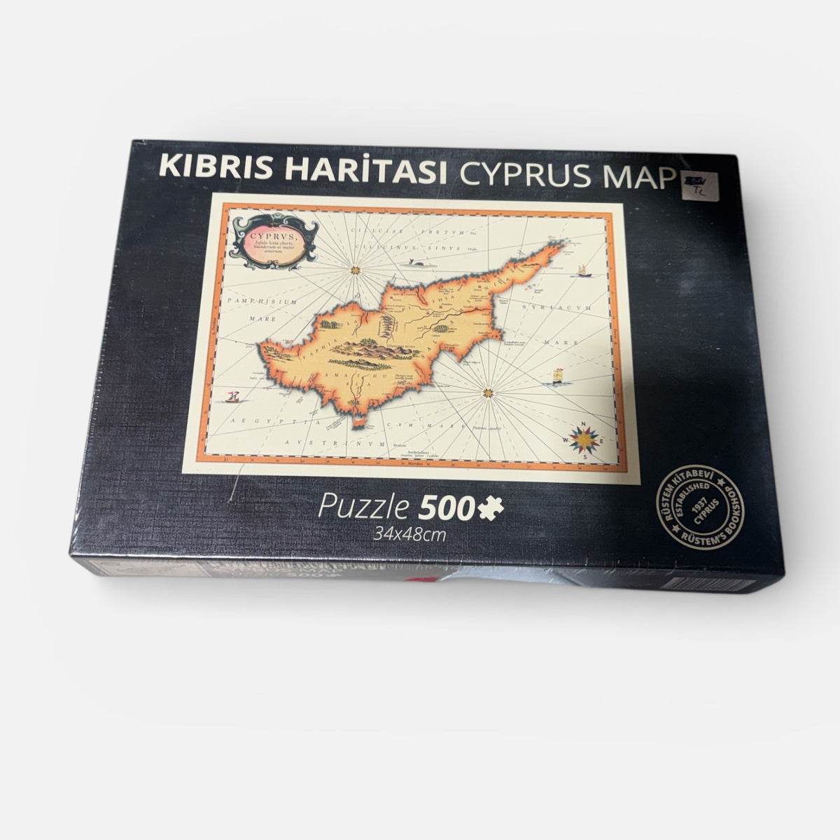 Kıbrıs Haritası 500 Parça 34x48 Cm Puzzle Yap Boz