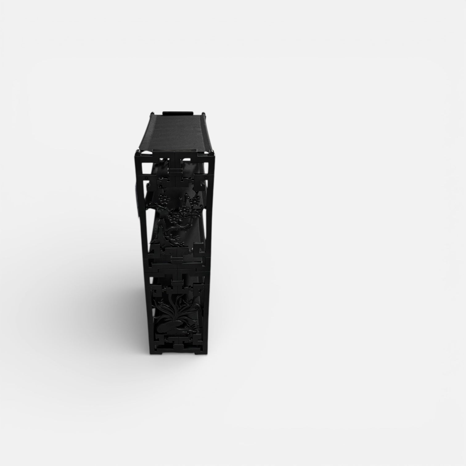 5 Katlı Kumaş Ayakkabı Rafı Siyah