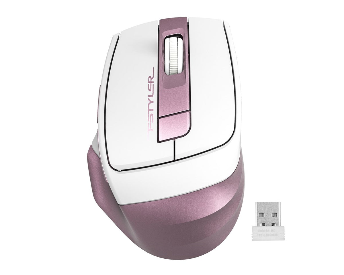 A4Tech 2000 Dpi 4 Tuşlu Kablosuz Kablosuz Mouse Beyaz Pembe