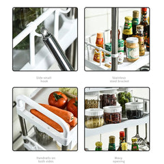 4 Katlı Desenli Çok Amaçlı Raf Beyaz