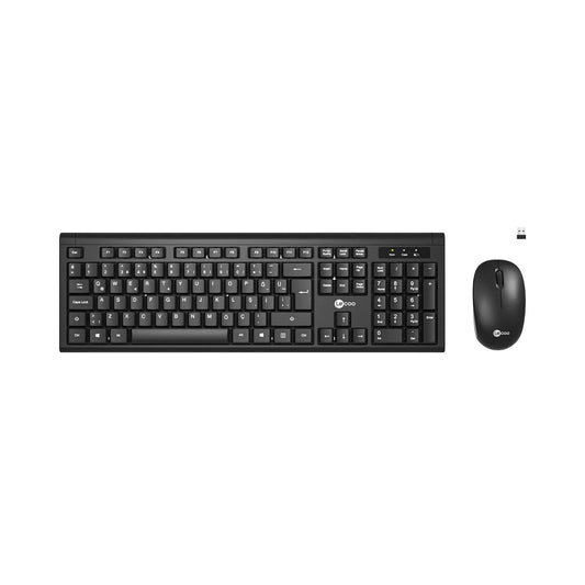 Lecoo Kablosuz Klavye Mouse Seti Siyah