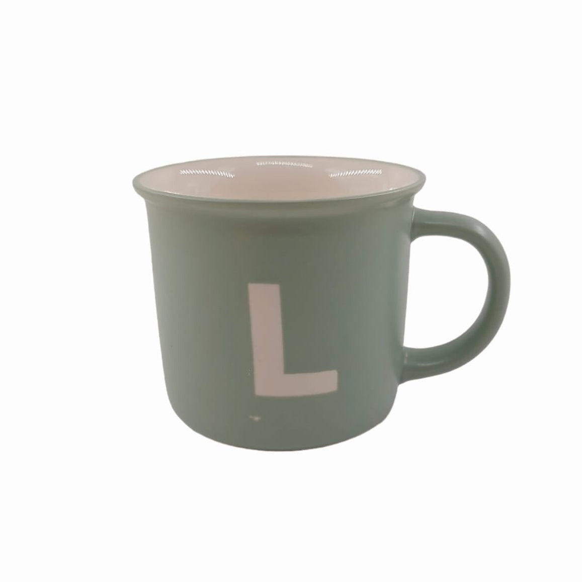 L Harfi Yazılı 9.5x8.8 Cm Kupa Mug Açık Yeşil