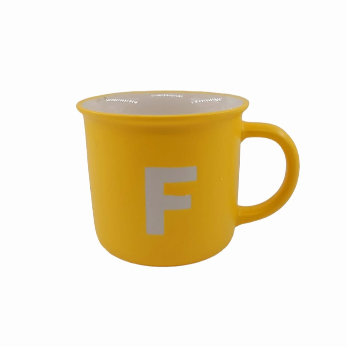 F Harfi Yazılı 9.5x8.8 Cm Kupa Mug Sarı