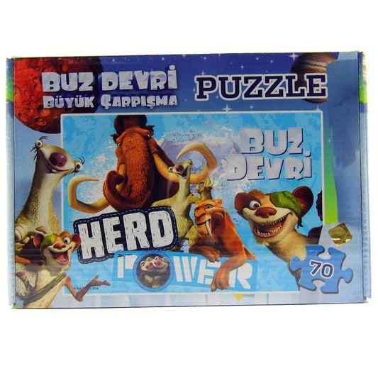 Laço Kids Buz Devri Büyük Çarpışma 70 Parça Puzzle Yap Boz