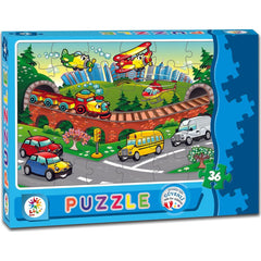 Laço Kids Taşıtlar 36 Parça Puzzle Yap Boz