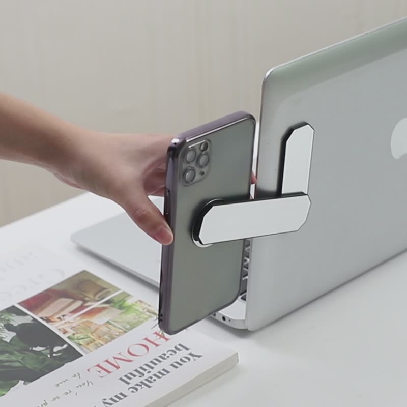 Laptop İçin Plastik Telefon Tutucu 12x3x0.5 cm Beyaz