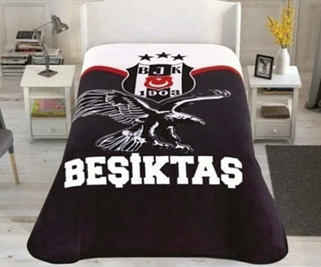 Lisanslı 1.5 Kişilik Taraftar Battaniyesi Beşiktaş