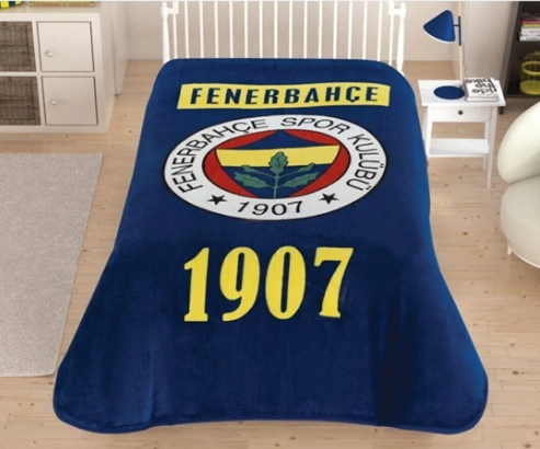 Lisanslı Tek Kişilik Taraftar Battaniyesi Fenerbahçe