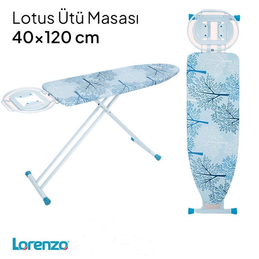 Lorenzo Lotus 40x120 cm Ütü Masası Buz Mavi