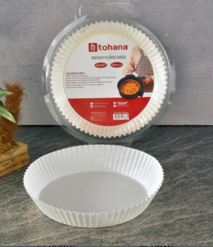 Tohana Yuvarlak Airfryer Pişirme Kağıdı (50 adet)