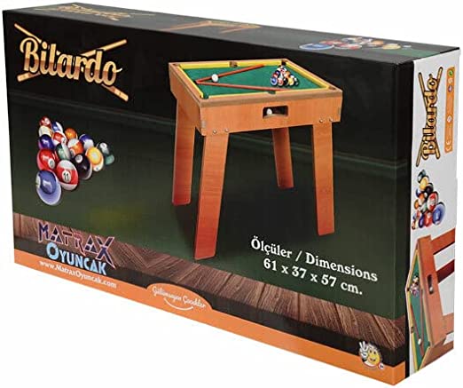 Matrax Ahşap 61x37x57 cm Bilardo Oyunu