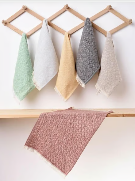 Miabella 60x40 cm 3'lü El Havlusu Pembe Sarı ve Mavi