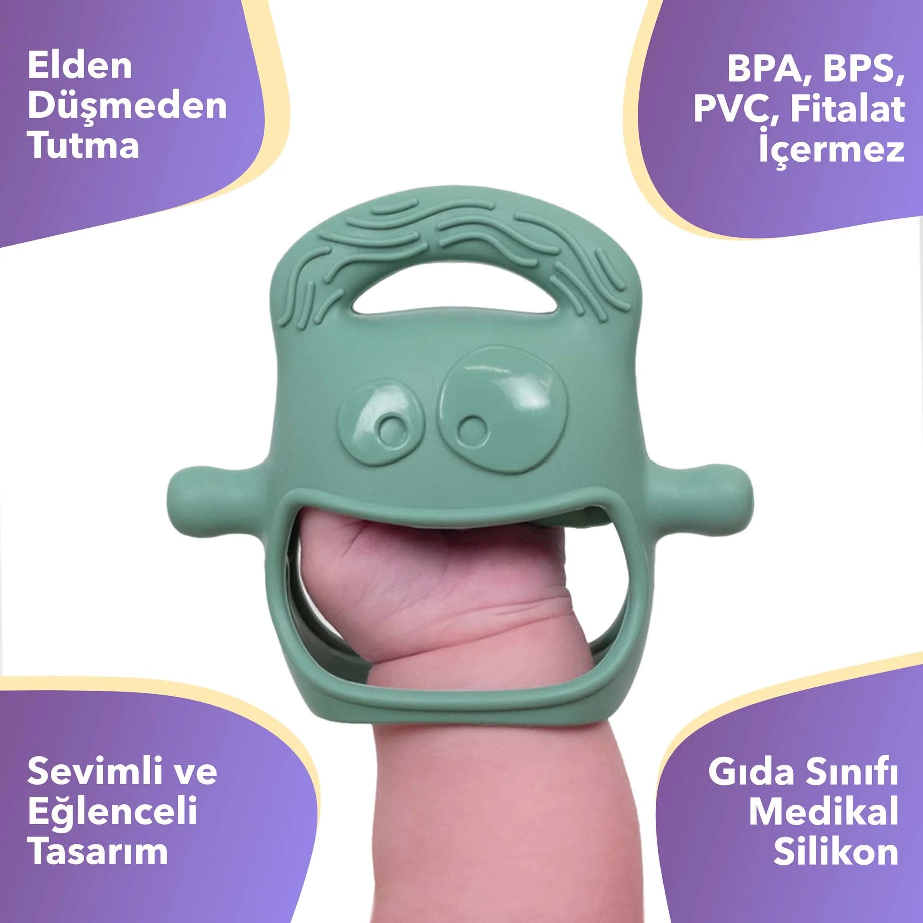 Mochi Emzik Kollar ve Diş Kaşıyıcı Yeşil