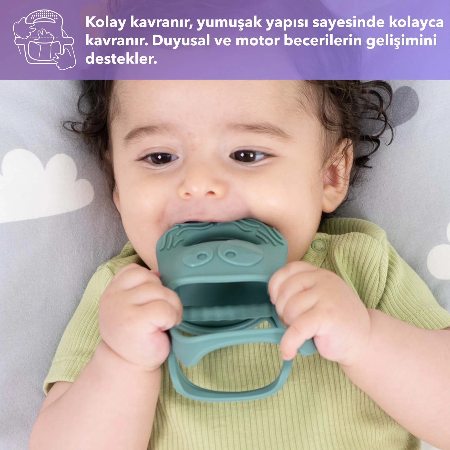 Mochi Emzik Kollar ve Diş Kaşıyıcı Yeşil