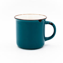 Renkli Seramik Mug Kupa Bardak Turkuaz Kahve