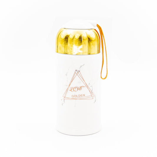 Seramik Yazılı Üçgen Gold Kapaklı Termos Bardak