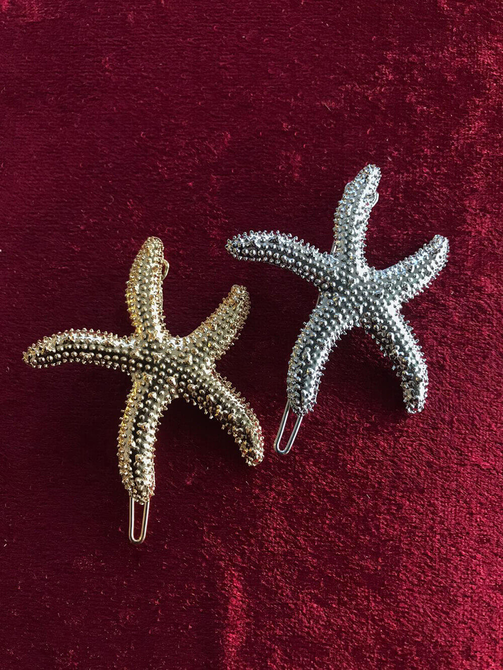 2'li Deniz Yıldızı Tel Toka Silver Gold
