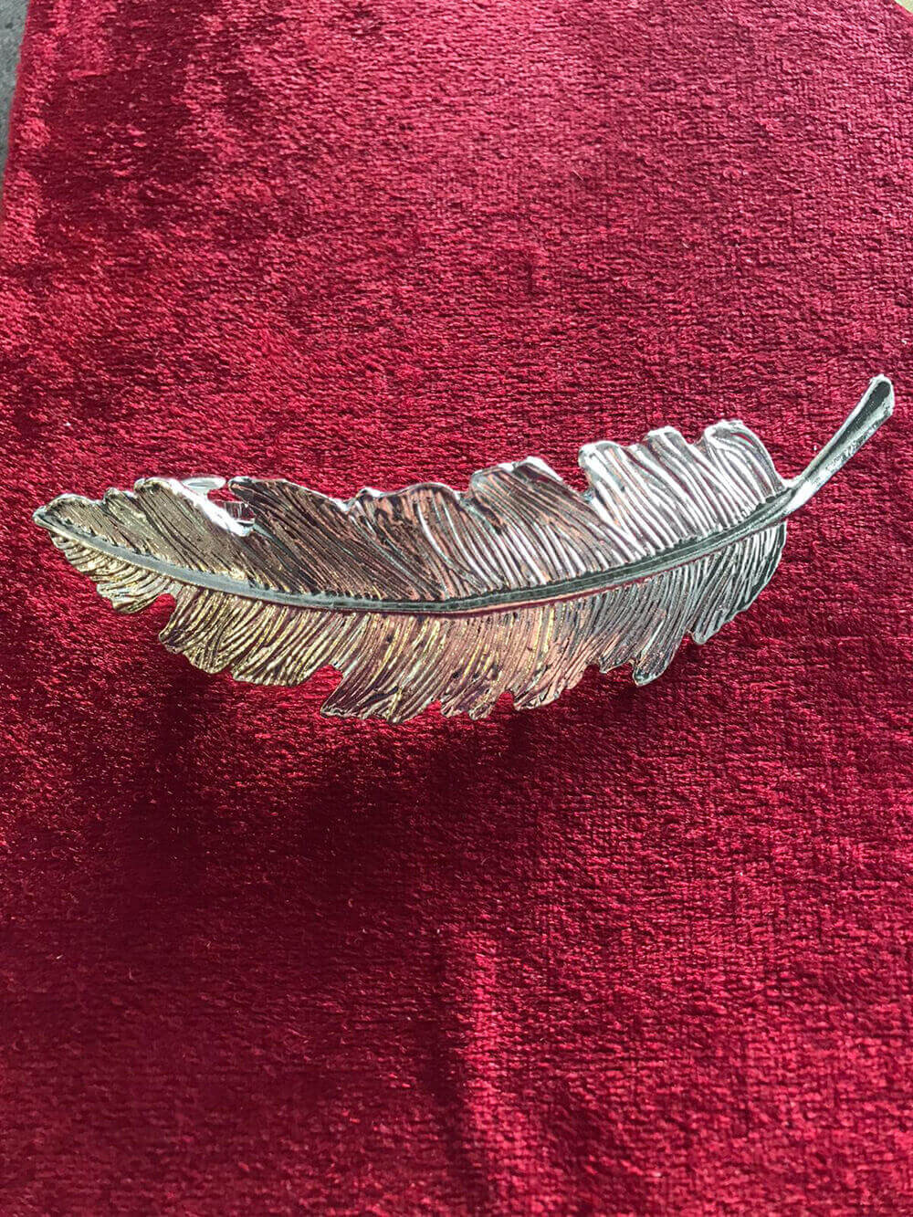 Tüy Form Otomatik Toka Silver