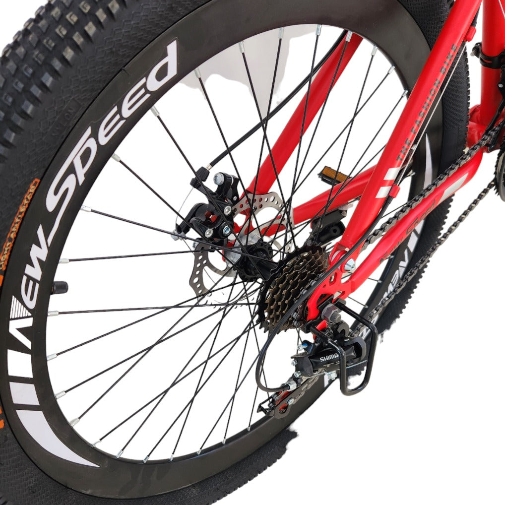 New Speed Spoke 26 Jant 6 Bıçak Vitesli Katlanır Bisiklet Kırmızı