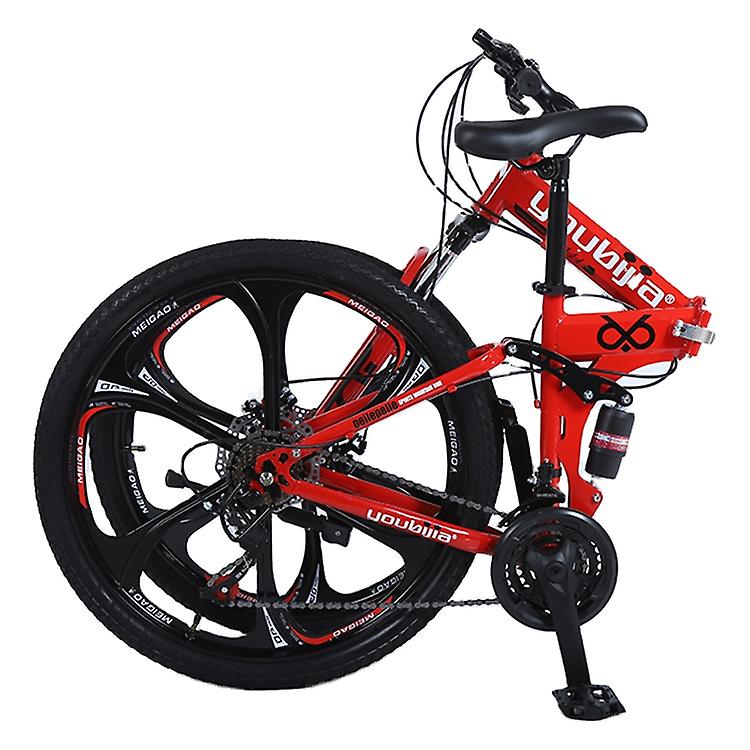 New Speed Spoke 26 Jant 6 Bıçak Vitesli Katlanır Bisiklet Kırmızı