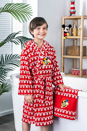 Özdilek Mickey Mouse Enjoy 5-6 Yaş Çocuk Bornoz Seti