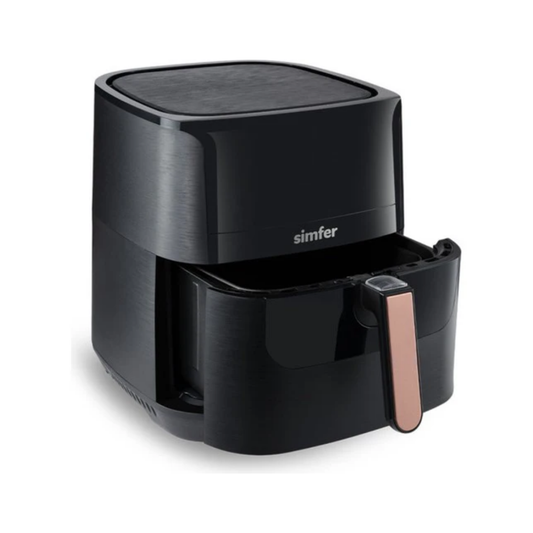 Simfer Smart 8 Lt Dijital 12 Pişirme Modlu Airfryer Yağsız Fritöz Siyah
