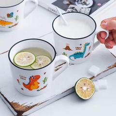 Dörtlü Sevimli Dinazor Kupa Mug Seti 8,3x9 cm