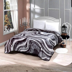 Mink Multicolor 220x240 cm Çift Kişilik Battaniye Siyah Beyaz