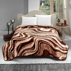Mink Multicolor 220x240 cm Çift Kişilik Battaniye Kahve Krem