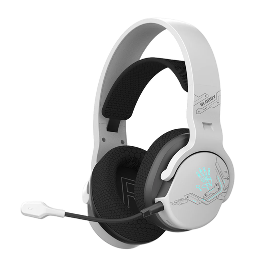 Bloody Hepsi Bir Arada 2.4 G 7 Renkli Kablosuz Oyuncu Kulaklığı Beyaz