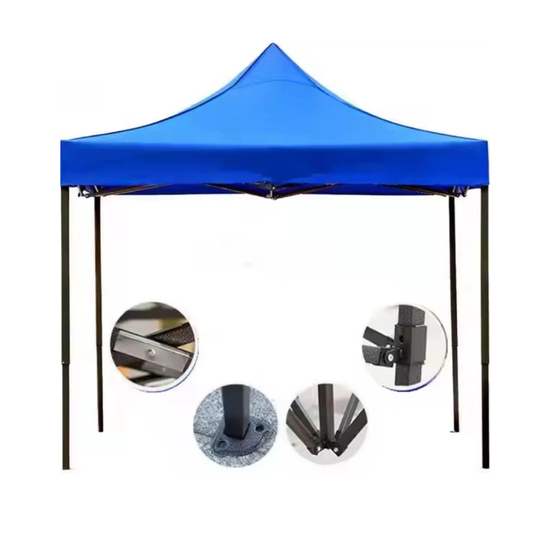 Gazebo 3×3 M 800D Branda 30 mm Profil Kamp Bahçe Dış Alan Tentesi Mavi