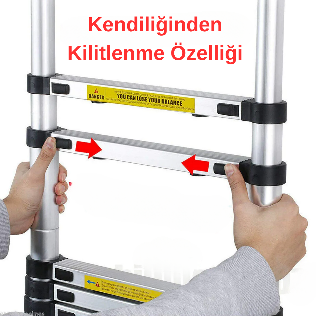 Alüminyum 11 Basamaklı 3.2 Metre Teleskopik Merdiven