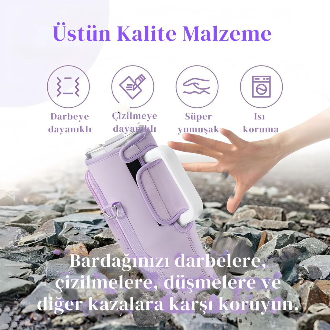 Omuz Askılı Telefon Tutuculu Stanley Termos Çantası Mavi