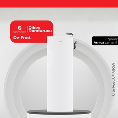 Arnica 190 Lt 6 Çekmece Dikey Dondurucu Beyaz