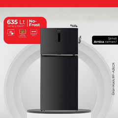 Arnica 635 Lt No-Frost Led Ekran Buzdolabı Dark Inox