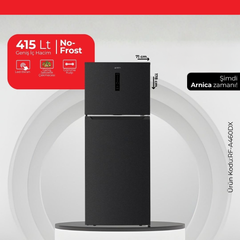 Arnica 415 Lt No-Frost Led Ekran Buzdolabı Dark Inox