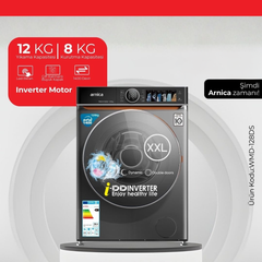 Arnica 12/8 Kg Inverter Çamaşır ve Kurutma Makinesi Inox