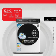 Arnica 12 Kg Dokunmatik Inverter Çamaşır Makinesi Beyaz