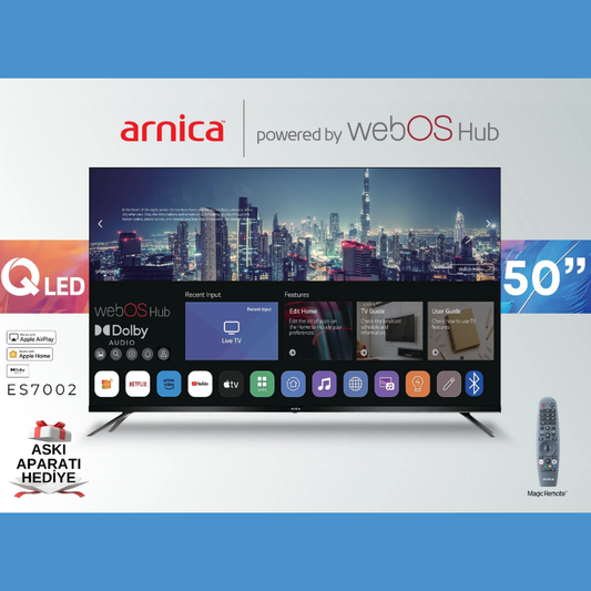 Arnica 50'' 4K QLED Dahili Uydu Alıcılı Webos Televizyon