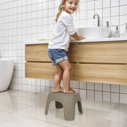 Dolu Nuve Kaymaz Basamaklı Tabure Taş Gri