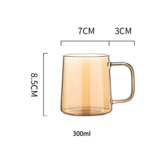 Borosilkat Kulplu Cam Bardak Füme