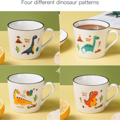 Dörtlü Sevimli Dinazor Kupa Mug Seti 8,3x9 cm