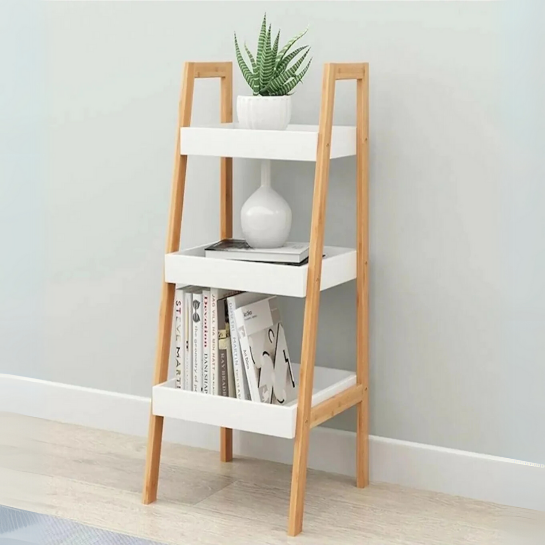 3 Katlı Çok Amaçlı Bambu Raf 80 x 30 Cm