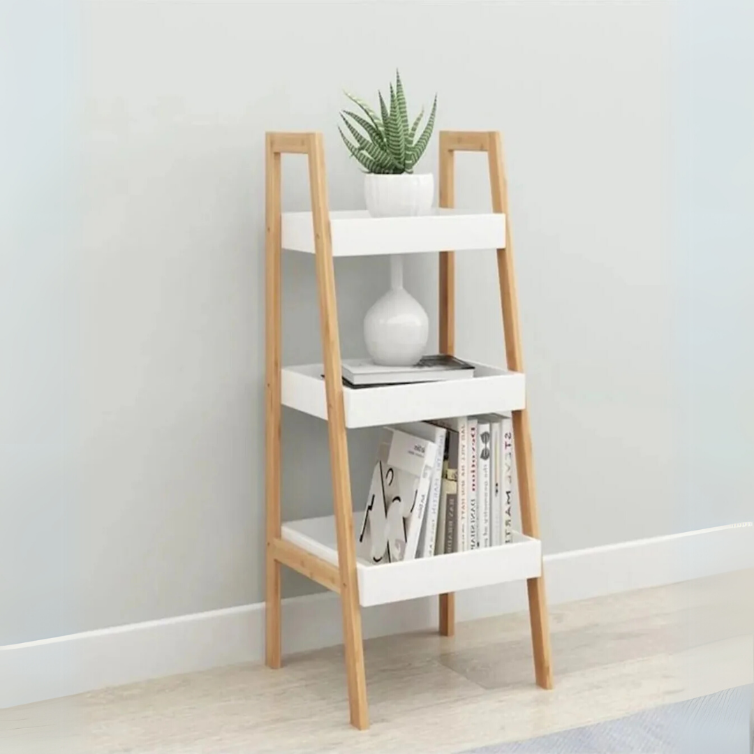 3 Katlı Çok Amaçlı Bambu Raf 80 x 30 Cm